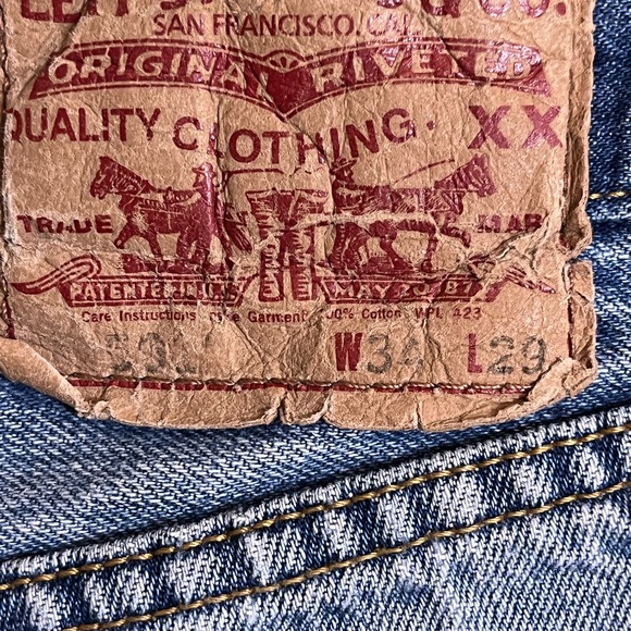 VERY RARE!!!! VINTAGE 501 BUTTON FLY ORIGINAL JEANS - Picture 5 of 16